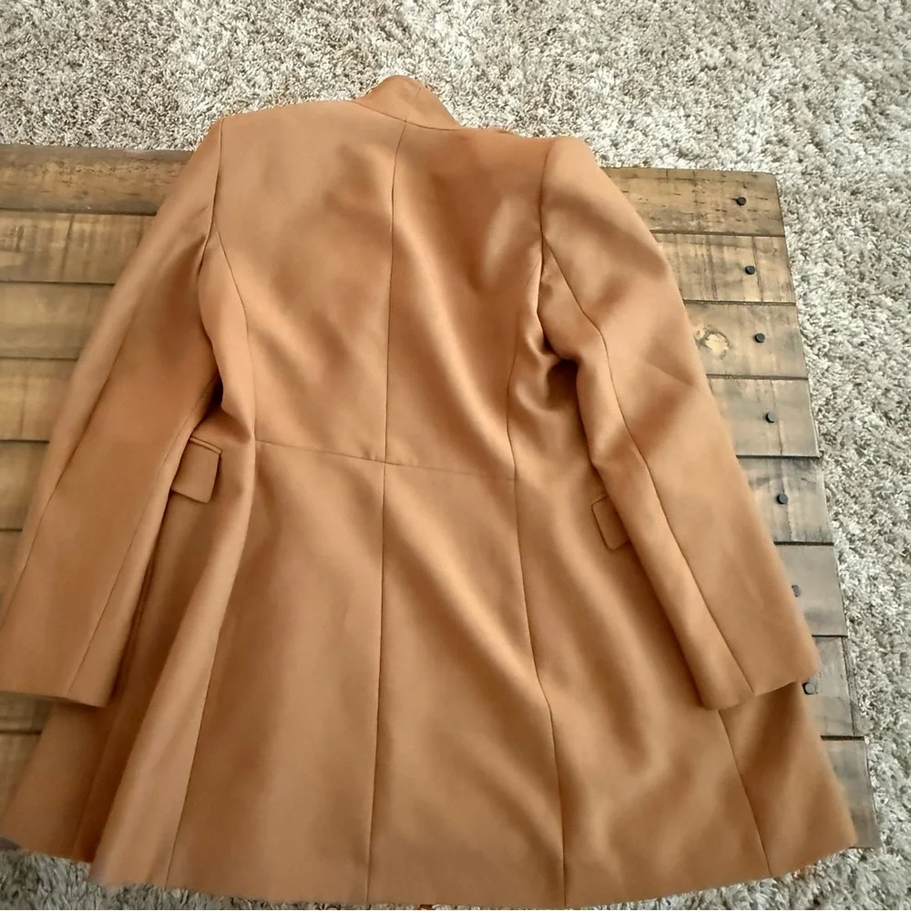 Zara Camel Double-Breasted Blazer - Picture 3 of 3